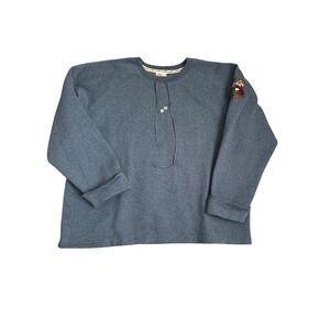 Disney Store Vinyage Grumpy Pullover Embroidered Top Long Sleeve Blue  Womens XL